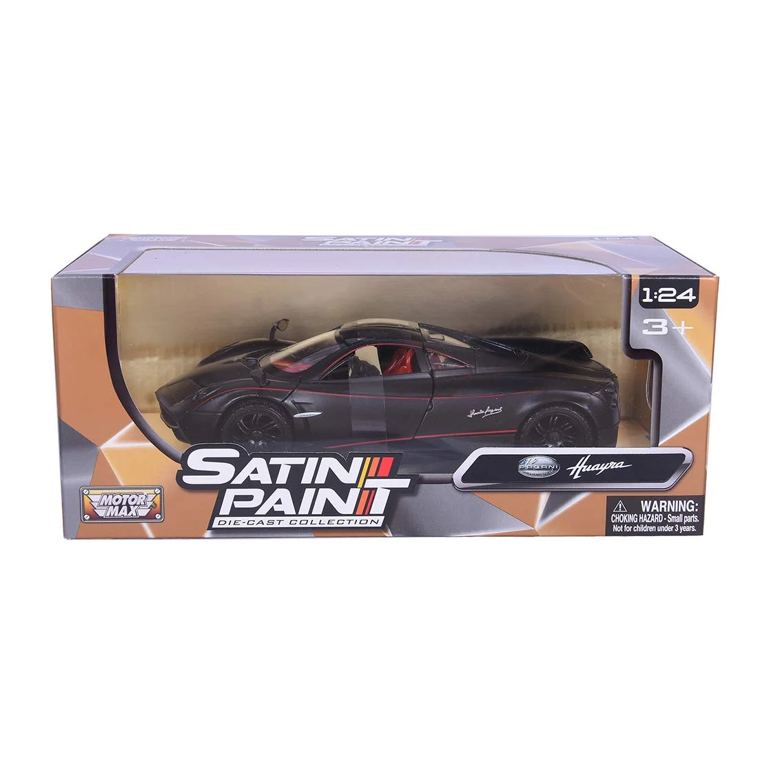 Pagani Huayra Satin Finish (Black)1:24 Scale Diecast Car - Motormax