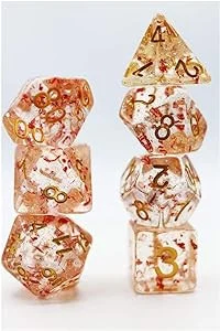 Foam Brain Games 1169 Metallic Ruby RPG Dice Set - FoamBrain