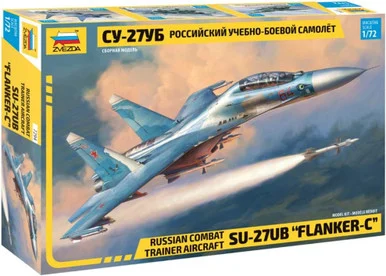Zvezda 7294 Russian SU-27UB Flanker C Combat Trainer 1/72 Scale Model Kit