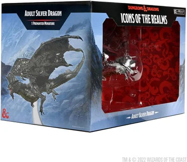Dungeons & Dragons: Icons of the Realms Adult Silver Dragon - WizKids - WZK