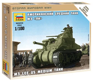 Zvezda 6264 1/100 US M3 Lee Tank (Snap) - Zvezda Models