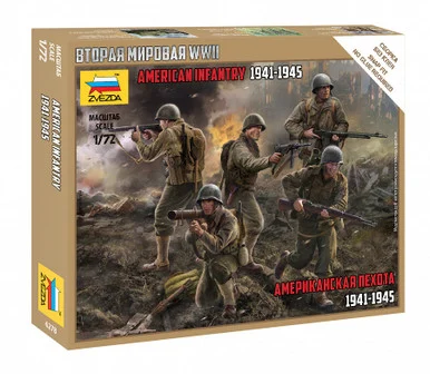 Zvezda 6278 US Infantry 1941-1945 1/72 Scale Figures Kit