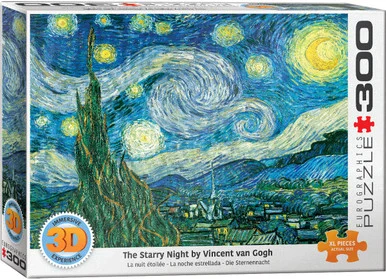 Eurographics 6331-1204 The Stary Night 3D Lenticular 300 Piece Jigsaw Puzzle