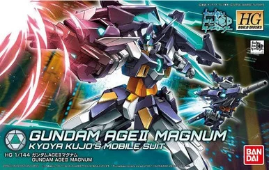 Bandai 5059237 #001 Gundam Age II Magnum Kyoya Kujos Mobile Suit HG 1/144 Scale Model Kit