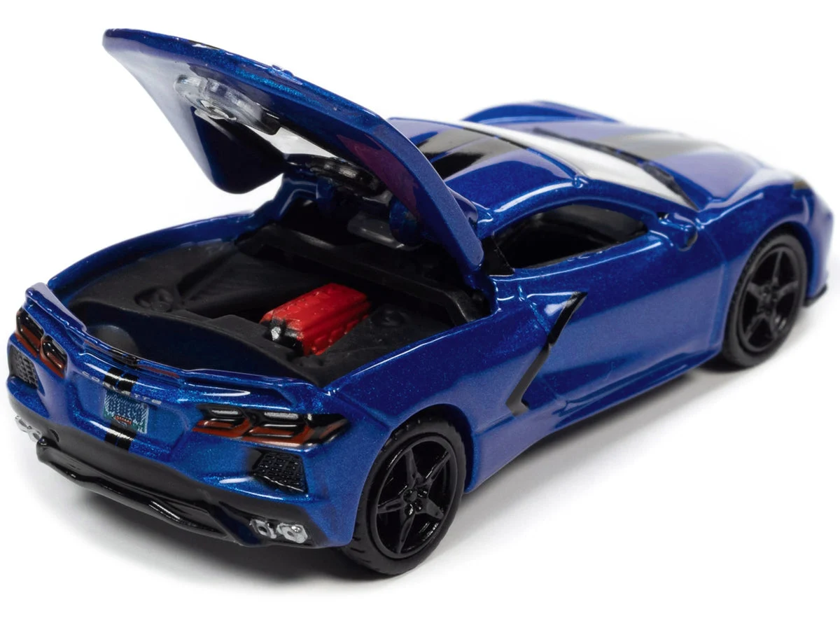 2020 Chevrolet Corvette Elkhart Lake Blue Metallic "Sports Cars" Limited Edition 1/64 Diecast Model Car by Auto World - Autoworld