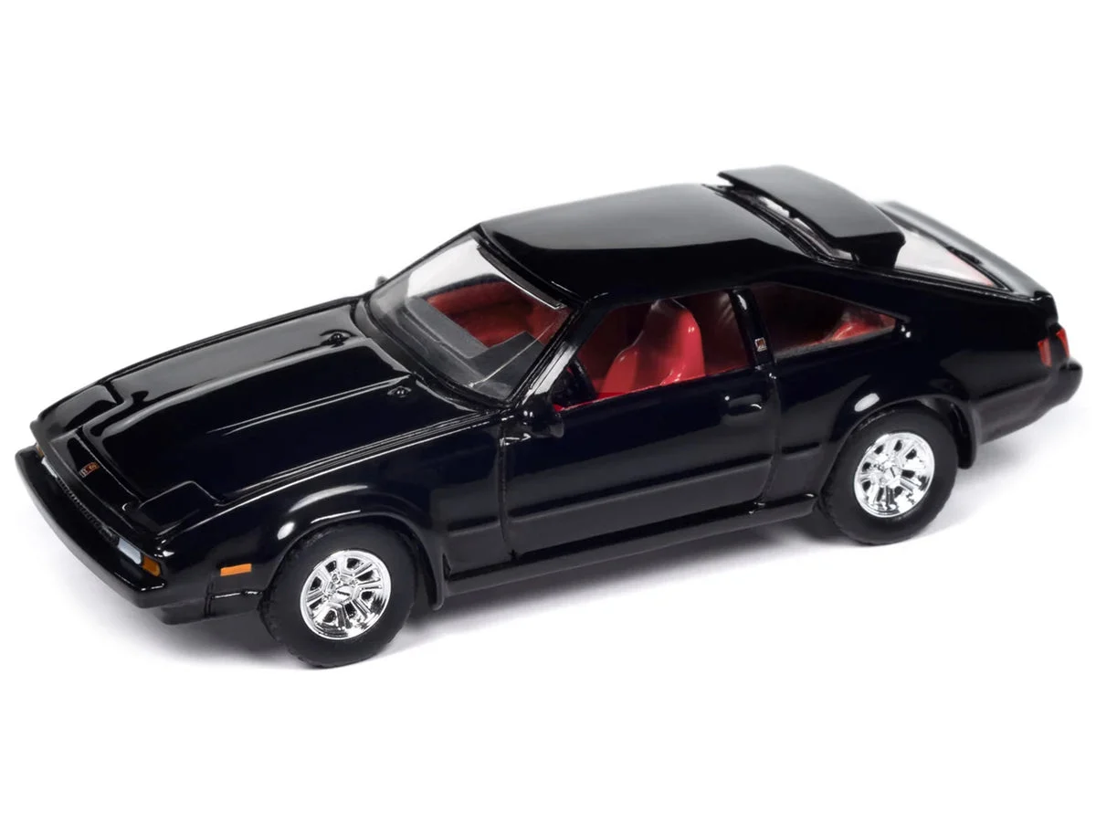 1983 Toyota Celica Supra Black with Red Interior "Import Legends" Series 1/64 Diecast Model Car by Auto World - Autoworld