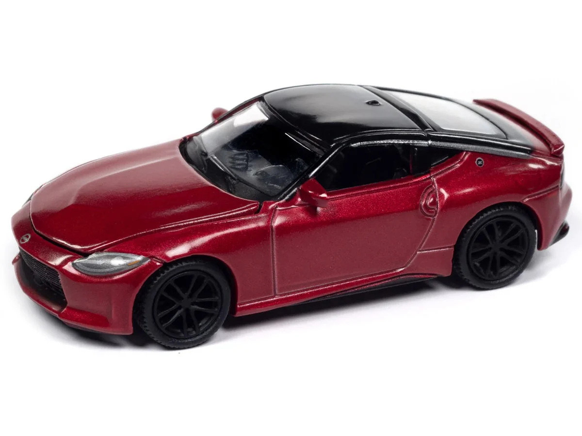 2023 Nissan Z Passion Red Metallic with Black Top "Import Legends" Series 1/64 Diecast Model Car by Auto World - Autoworld