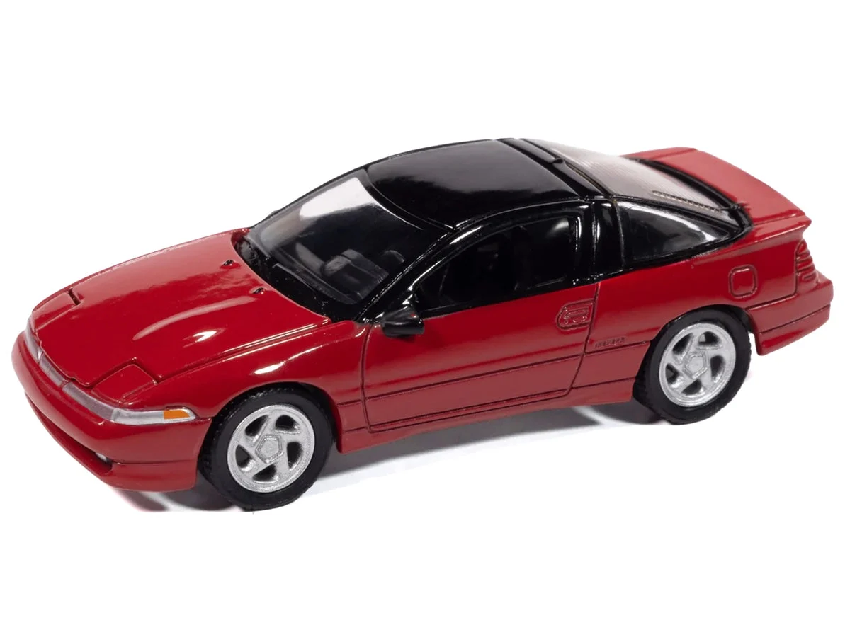 1991 Mitsubishi Eclipse GSX Maranello Red with Black Top "Import Legends" Series 1/64 Diecast Model Car by Auto World - Autoworld