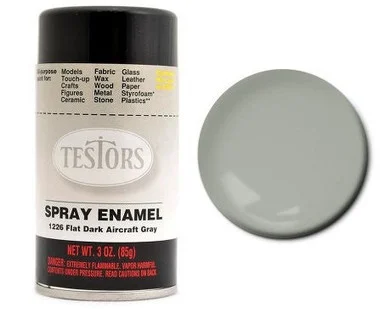 Testors 1226 Dark Aircraft Gray Enamel Spray 3oz