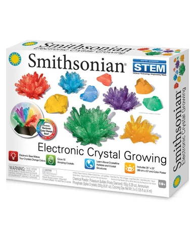 NSI International 49010 Smithsonian Electronic Crystal Growing Kit - Natural Science Industries