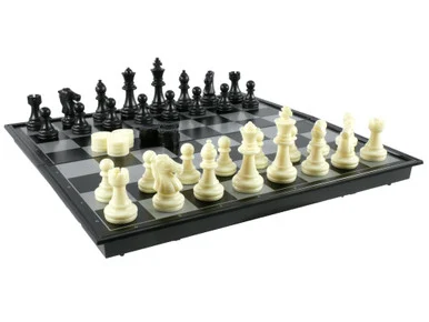 WorldWise Imports 68914 Folding Magnetic Chess & Plastic Checkers - World Wide Imports