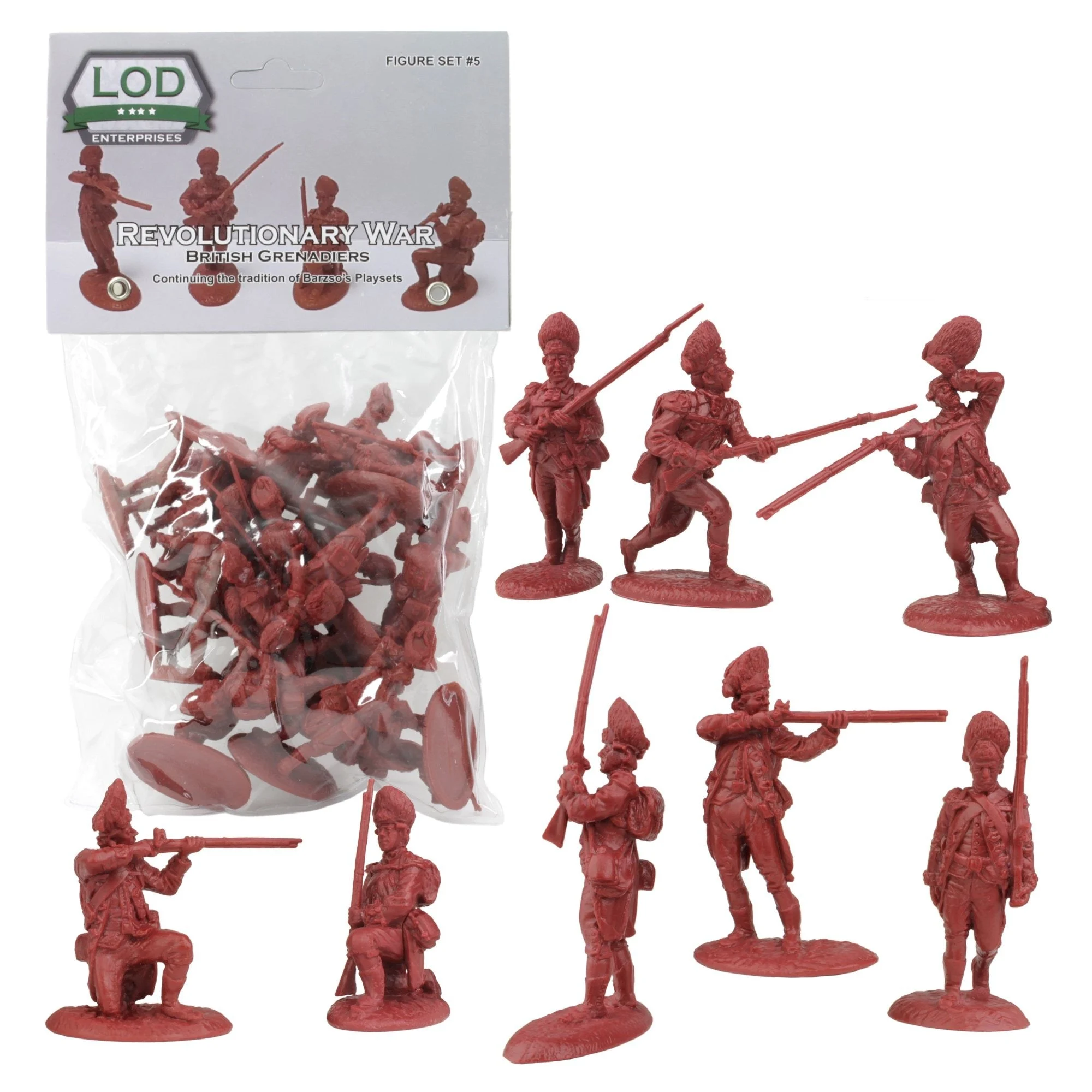 American War Of Independence British Grenadiers 1/30 Scale Model Plastic Figures - LOD Enterprises