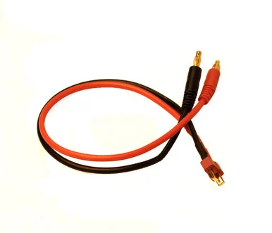 Racers Edge 1620 Charge Adapter: M Deans to M 4mm Bullets-300mm wire