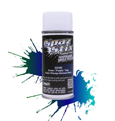 Spaz Stix 05709 Color Change Paint Green / Purple / Teal Aerosol 3.5oz