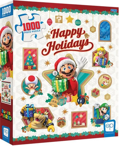 USAopoly USOPZ005676 Puzzle Super Mario Happy Holiday 1000 Piece Jigsaw Puzzle