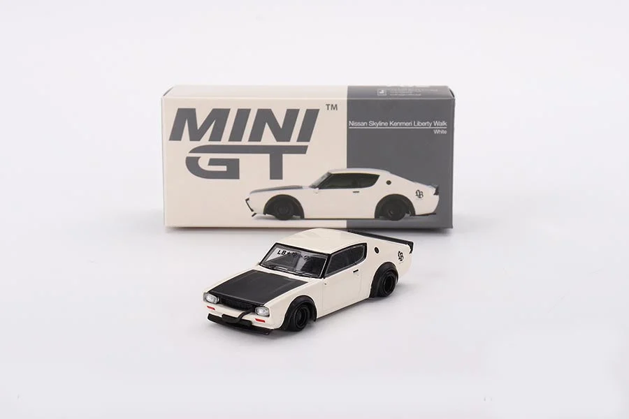 Nissan Skyline Kenmeri Liberty Walk (White) 1:64 Scale Diecast Car - Mini GT