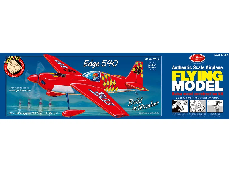 Zivko Edge 540 1/14 Scale Flying Balsa Wood Kit - Guillow's