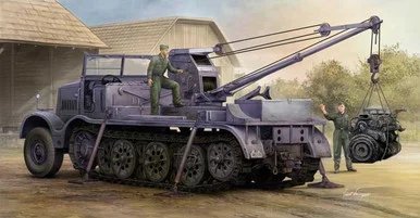 1/35 Sd.Kfz.18t with 6t Billstein - Crane, Sd.Kfz.9/1 - TRP09576