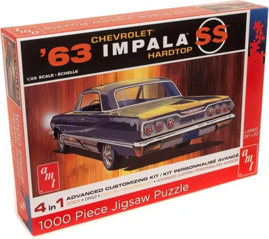 AMT AWAC009/12 1963 Chevrolet Impala SS Hardtop 1000 Piece Jigsaw Puzzle