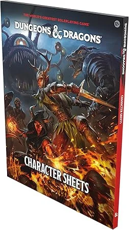 Wizards of the Coast D3898000 Dungeons and Dragons RPG 2024 Character Sheets (50 Pack)