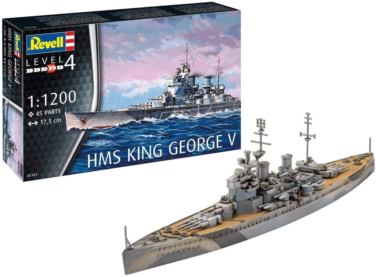 HMS King George V 1/1200 Scale Model Kit - Revell Germany