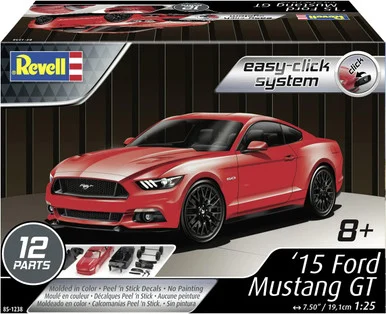 Revell 85-1238 2015 Ford Mustang GT 1/25 Scale EasyClick Model Kit