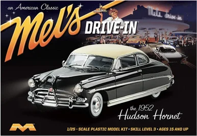 Moebius Models 1216 1952 Hudson Hornet Car "Mel's Drive-In" 1/25 Scale Model Kit