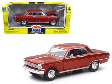New Ray Toys 71823A 1964 Chevy Nova SS Red 1/24 Scale Die-Cast Model