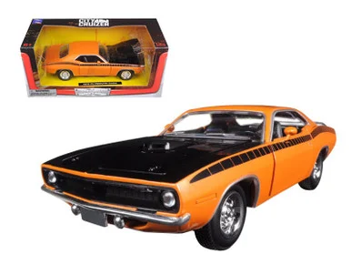 New Ray Toys 71873B 1970 Plymouth Cuda Orange 1/25 Scale Die-Cast Model