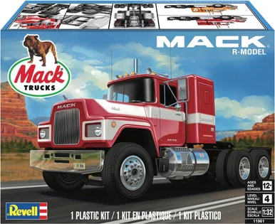 Revell 11961 Mack R Model Semi Truck 1/32 Scale Model Kit - Revell Monogram