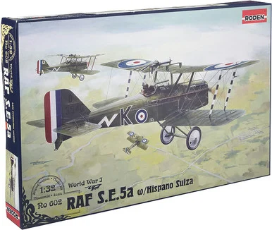 Roden 602 RAF S.E.5a w/Hispano Suiza WWI BiPlane 1/32 Scale Model Kit