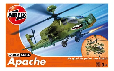 Airfix J6004 Apache Helicopter Quick Build Model Kit - Airfix Models