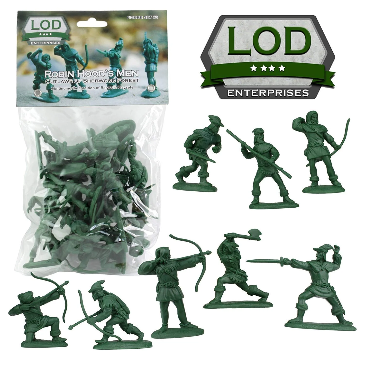 Robin Hood And His Merry Men 1/30 Scale Plastic Figures - LOD Enterprises