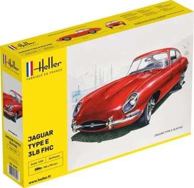 Heller 80709 Jaguar Type E 3L8 FHC Sports Car 1/24 Scale Model Kit
