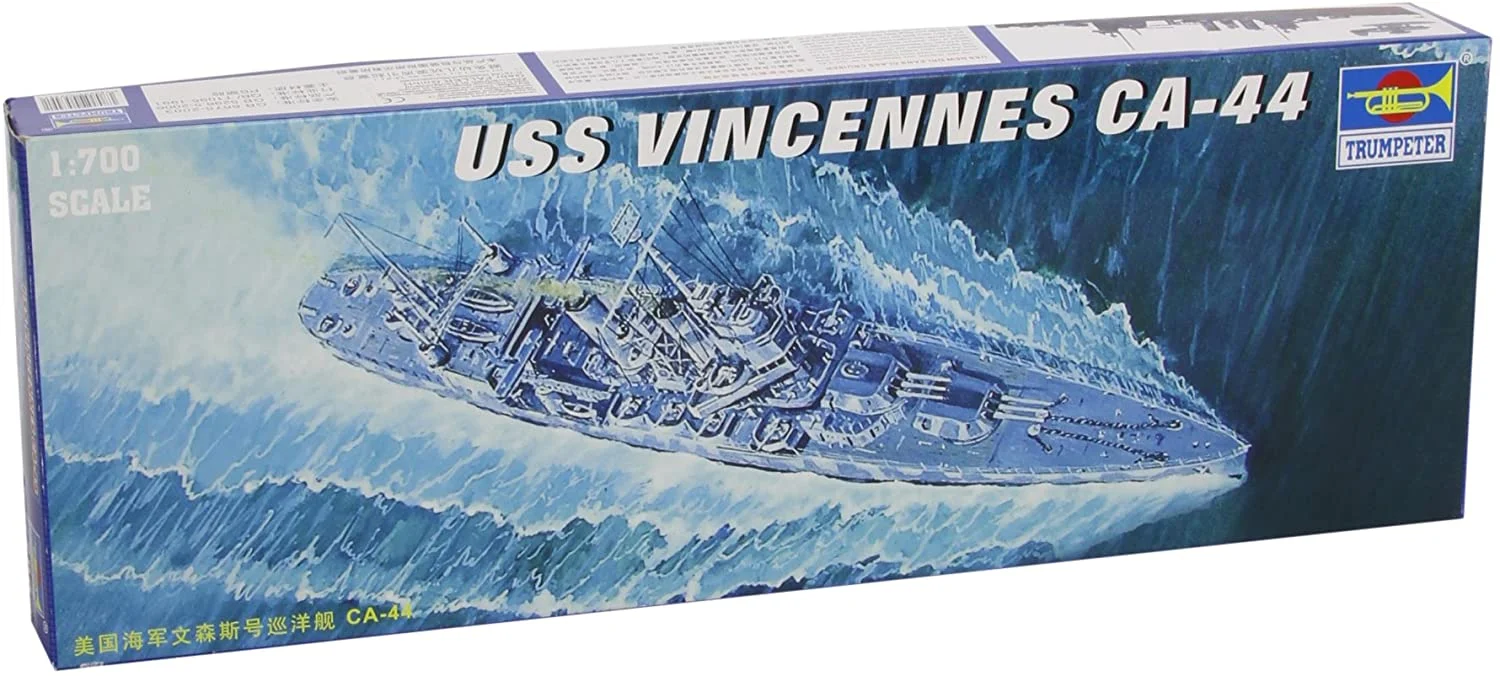 USS Vincennes Heavy Cruiser CA-44, 1:700 Scale Model Kit