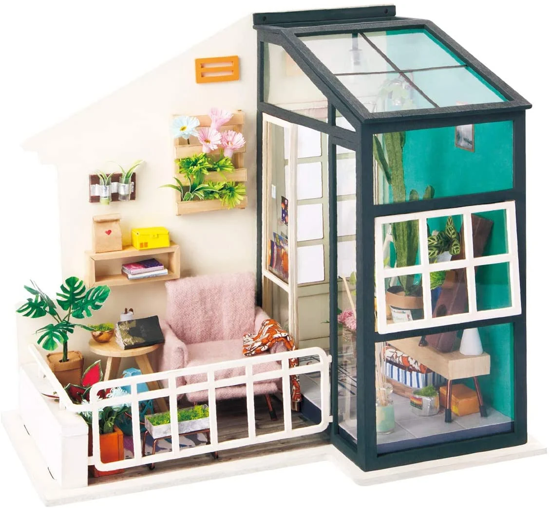 Rolife Balcony Daydreaming 1/24 Scale Miniature Model Kit - Robotime