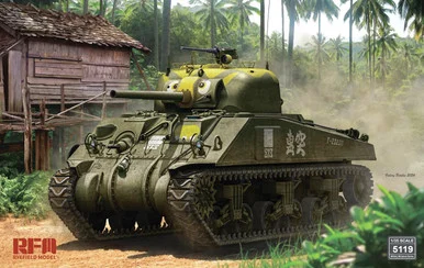 Rye Field Models 5119 M4A4 Sherman Tank 1/35 Scale Model Kit - RyeField Models
