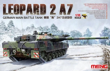Meng Model TS27 1/35 Leopard 2 A7 German Main Battle Tank - Meng Models