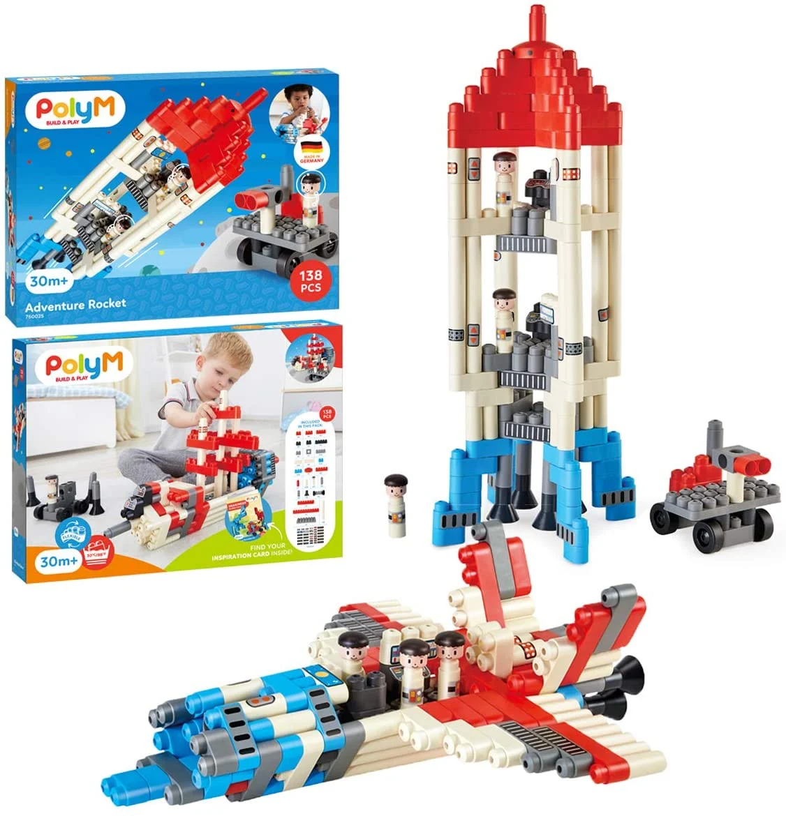 PolyM Adventure Rocket 138 pcs - HaPe International Inc