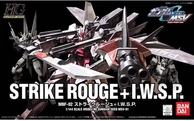 Bandai 5059142 MSV-01 Strike Rouge + IWSP HG 1/144 Scale Model Kit