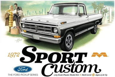 Moebius Models 1220 1972 Ford Sport Custom 1/25 Scale Model Kit