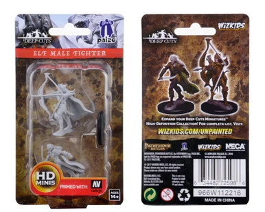 Wizkids 72598 Pathfinder Deep Cuts Unpainted Miniatures: Elf Male Fighter