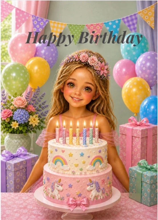 Tender Moments Co. Unicorn-Themed Birthday Card