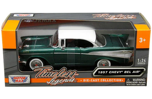 1957 Chevrolet Bel Air (Green) 1:24 Scale Diecast Car - Motormax