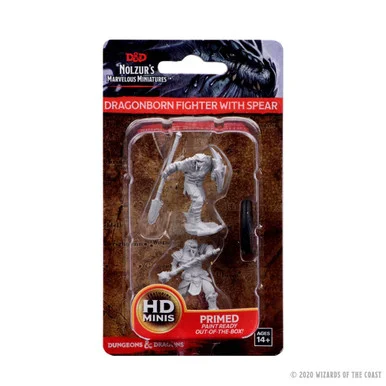 Wizkids 73340 Dungeons & Dragons Nolzur`s Marvelous Unpainted Miniatures: Dragonborn Male Fighter