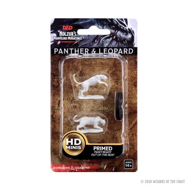 Wizkids 73404 Dungeons & Dragons Nolzur`s Marvelous Unpainted Miniatures: Panther & Leopard