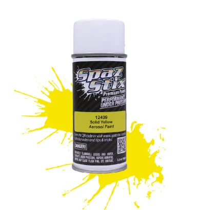 Spaz Stix 12409 Solid Yellow Aerosol Paint 3.5oz