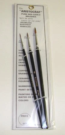 Solo Brush 6003 Aristocrat Red Sable Brushes (3)