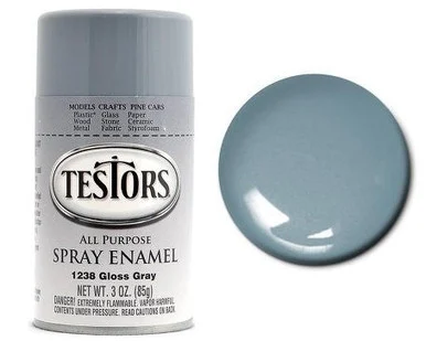 Testors 1238 Gloss Grey Enamel Spray 3oz