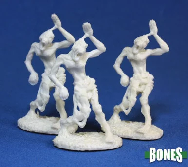 Reaper Miniatures 77014 Zombies (3) 25mm Figures - Reaper Bones
